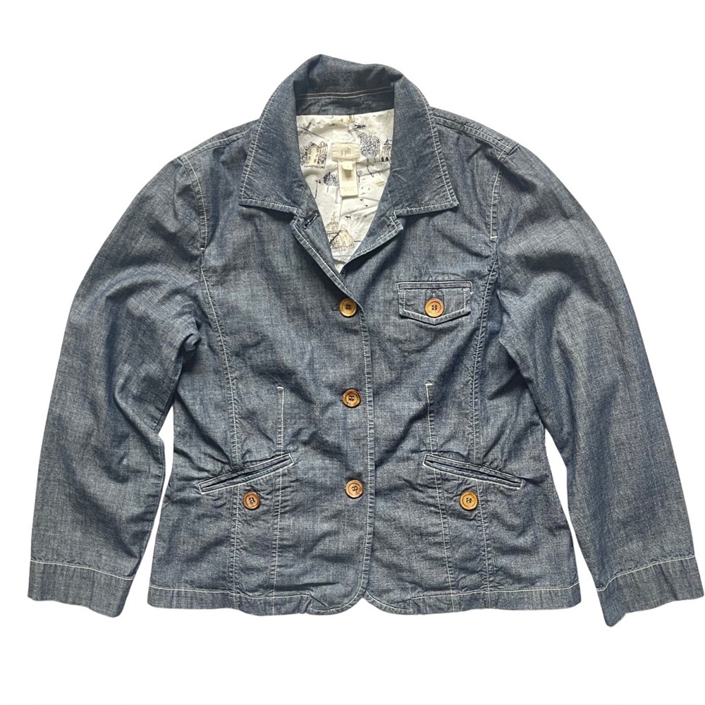 J. Jill Blue Jean Jacket with Relaxed‎ Fit